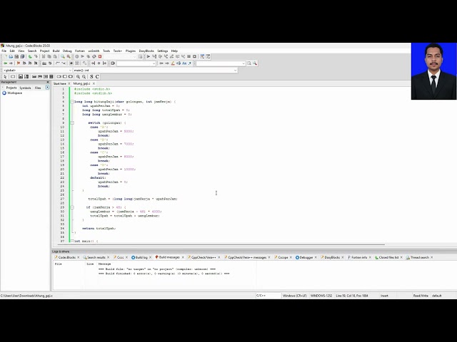 Tugas Algoritma: Menghitung Gaji Karyawan dengan File Processing - Bahasa C