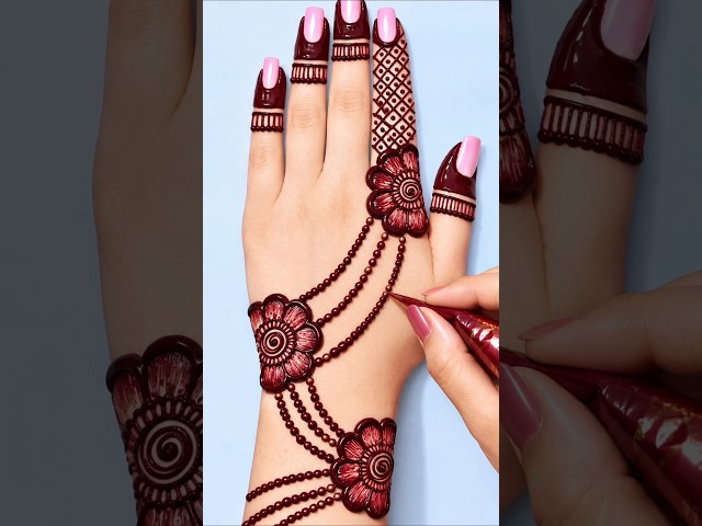 new design back hand mehndi design | simple back hand mehndi design | easy back hand mehndi design