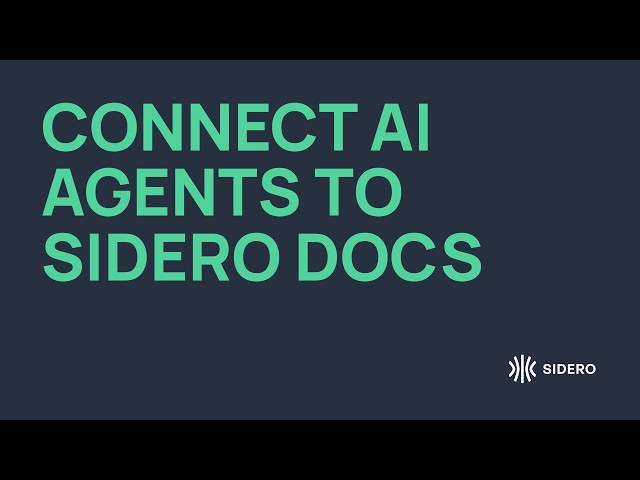 How to connect AI agents to Sidero Labs docs
