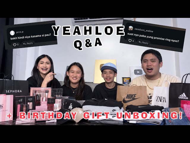 UNBOXING YEAHLOE BIRTHDAY GIFTS + Q&A! (KILIG MOMENTS!) 
