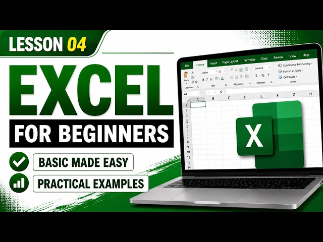 Excel for Beginners | Lesson 4: Basic Formulas