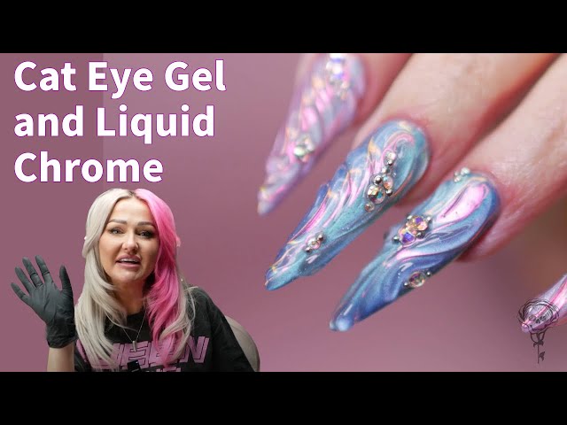 Cat Eye & Chrome Nails with Textured Builder Gel – Full Tutorial!