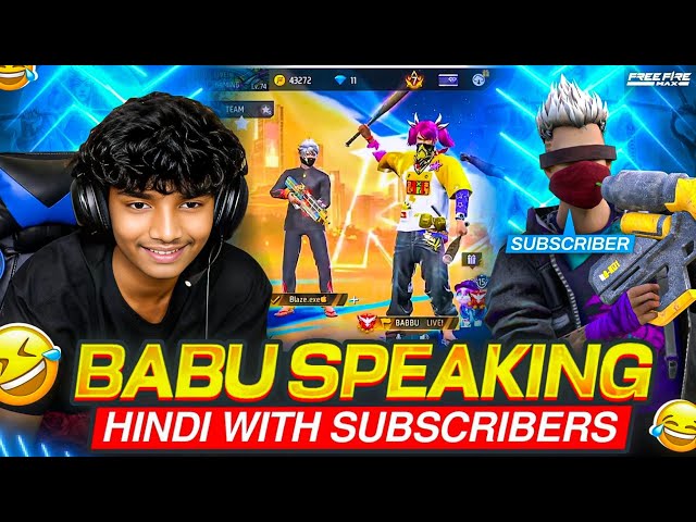 Babbu Speaking in Hindi with subscriber 🤣💀Weekly Membership Giveaway 🎁🔥 | Funny | Babbu Gaming