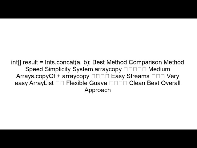 How to Concatenate Two Arrays in Java (Fastest Ways Explained)