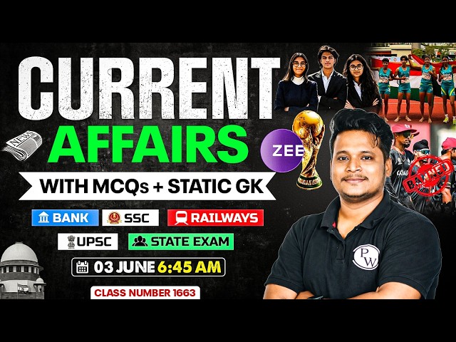 Current Affairs Today | 03 June Current Affairs 2026 | Daily Current Affairs By Raja Sir