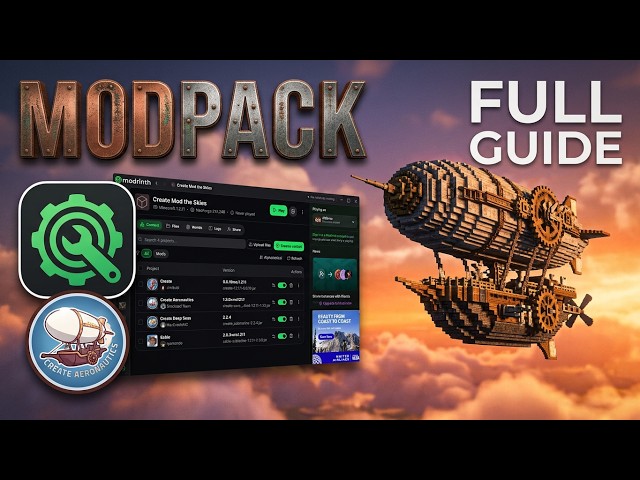 How to Build Your Own Create Aeronautics Modpack (Mods, Shaders & Add-Ons) Full Tutorial