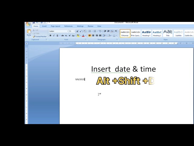 Insert date n time #ytshorts #shots #viral #shortcutkeys #computer #microsoft #eduaction 