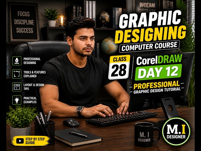 CorelDRAW Day 12 | Professional Graphic Design Tutorial | Graphic Designing Class 28