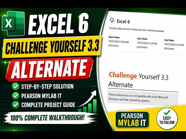 Excel 6 Project Challenge Yourself 3.3 Alternate | Step-by-Step Tutorial | Simnet Projects