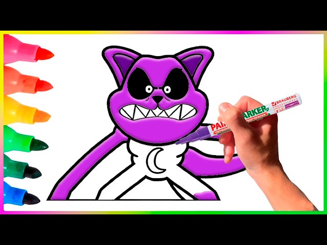 Coloring Pages SMILING CRITTERS - Catnap / Satisfying Coloring Poppy Playtime Chapter Top