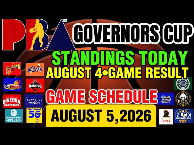 PBA STANDINGS TODAY | PBA GAME RESULTS AND PBA GAME SCHEDULE