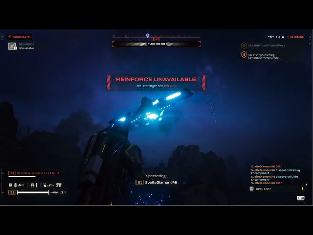 Helldivers 2 Funny moment - Hit by a falling ship!
