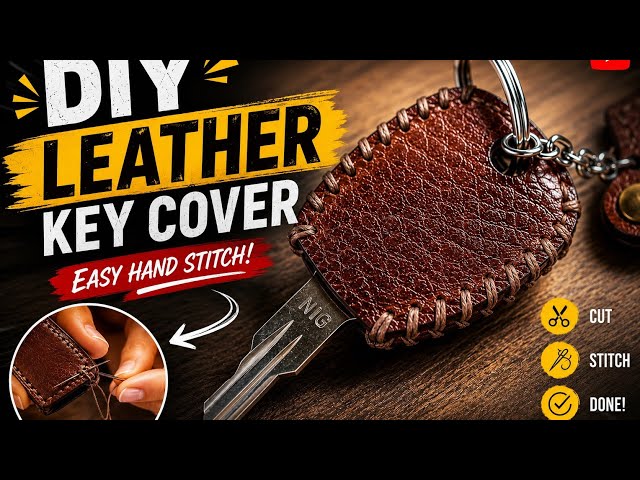 DIY Leather Key Cover | Easy Hand Stitch Tutorial