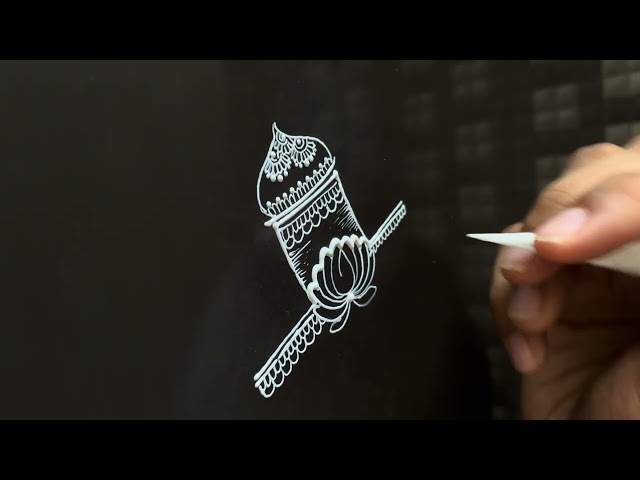 Different henna starting elements tutorial with white paste 