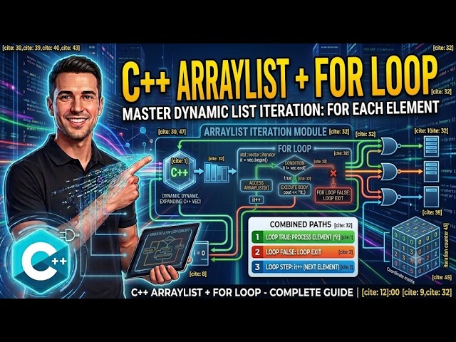 មេរៀន C++ ៖ ស្វែងយល់ពី std::vector (ArrayList) និងការប្រើ For Loop រត់កាត់ទិន្នន័យ 🔄លម្អិតបំផុត!