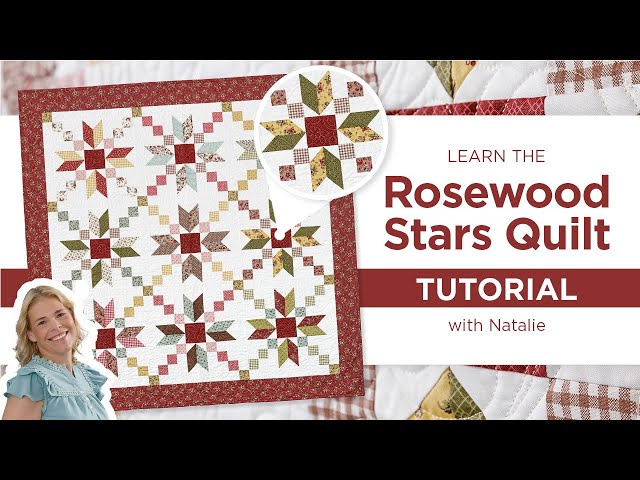 Jelly Roll Friendly Quilt | Rosewood Stars with Natalie Doan