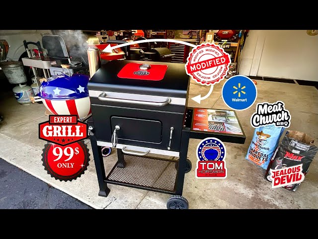 Walmart 24” Charcoal Expert Grill Smoker-Grill! / Low and Slow Modifications! 