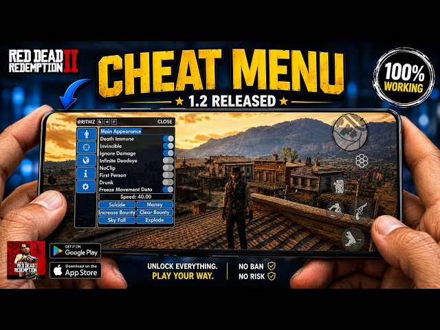 RDR1 Mobile Mod Menu 2026 | New Offline Trainer for Android (No Root)