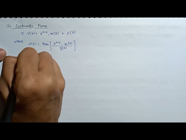 Code Algebra of Cyclic Code | Cyclic Codes