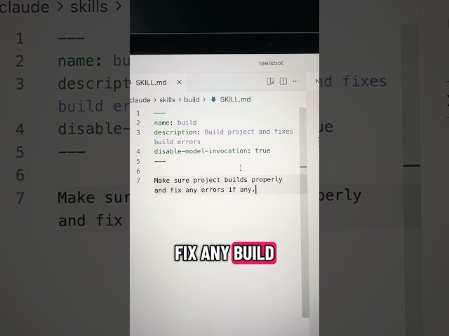 Teach Claude Code to build your project and fix build errors with one command #claudecode