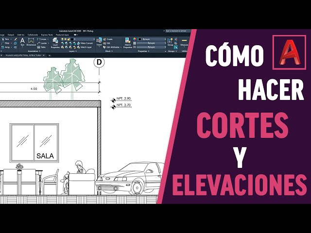 How to make CUTS and ELEVATIONS in Autocad 2020 | Well Explained