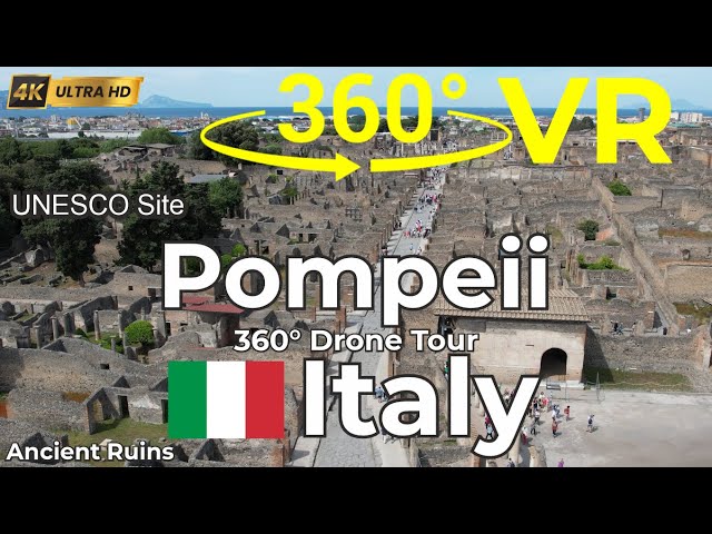 🇮🇹 Pompeii , Italy | 360° Drone Tour Over the Ancient Roman Ruins
