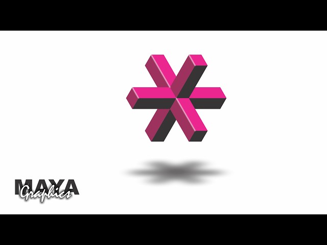 3D Jeometric Logo Designing in Coreldraw