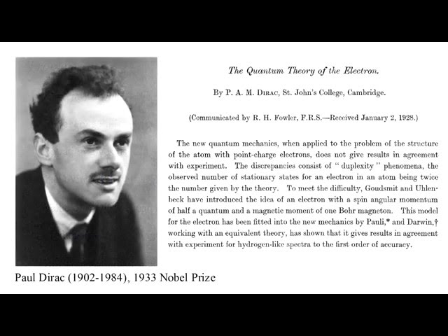Quantum Mechanics 12a - Dirac Equation I