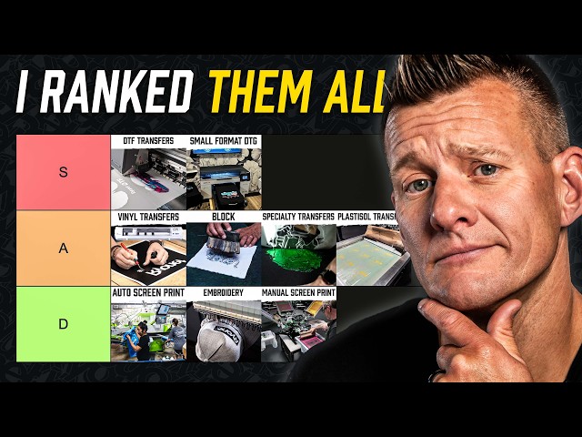 Ryan's Ultimate Garment Decoration Tier List Ranked (S Tier to D Tier)