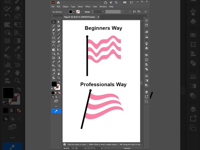 Illustrator Design Tutorial with Creating a Flag Shape |#adobe #tutorial #illustrator