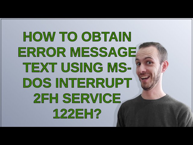 Retrocomputing: How to obtain error message text using MS-DOS interrupt 2Fh service 122Eh?