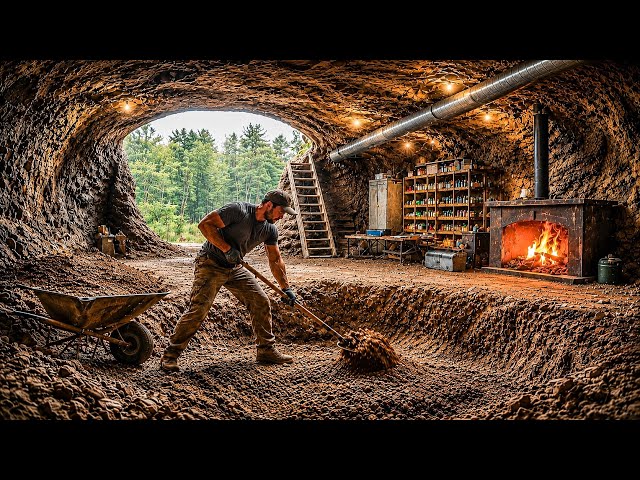 250 Days Alone Building a Secret Underground Survival Shelter | FULL BUILD
