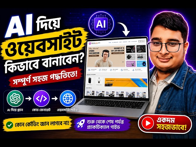 AI দিয়ে Website বানান সহজেই! | How to Create a Website with AI | Complete Step-by-Step Tutorial