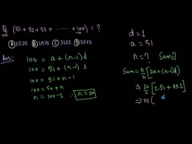 QT 08 Series   Arithmetic Progression