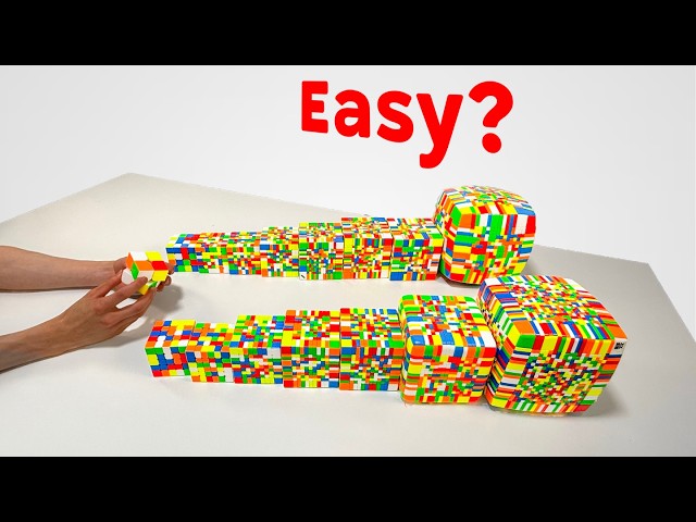 Solving ALL my BIG CUBES! (1x1-21x21)