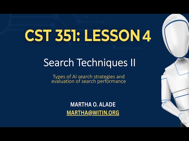CST 351 Lesson 4: Types of AI search - strategies and evaluation of search performance
