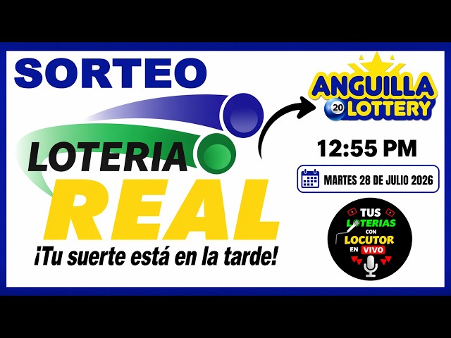 🔴 REAL and ANGUILA Lottery Drawing 1 PM LIVE Today's Results Tuesday, July 28, 2026