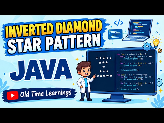 Inverted Diamond Star Pattern in Java