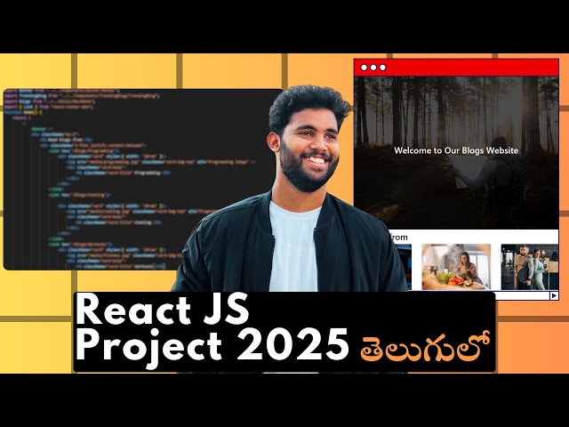 Blogging Website Project 2025🔥🔥| ReactJS and Bootstrap | Complete Tutorial in Telugu | For Beginners