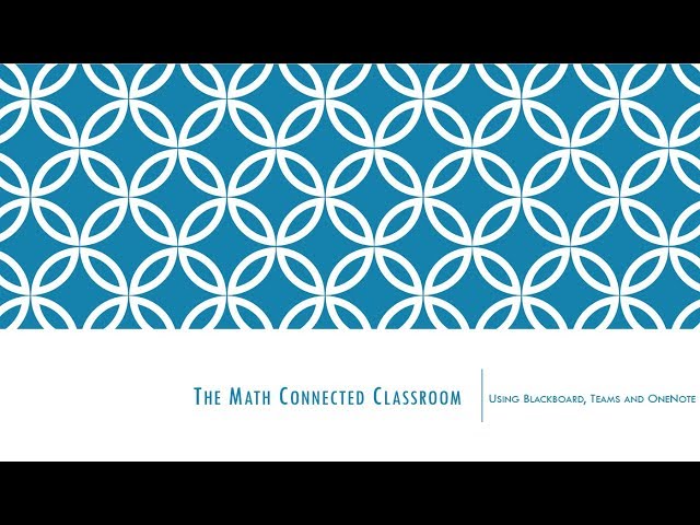 The Mathematics Connected Classroom
