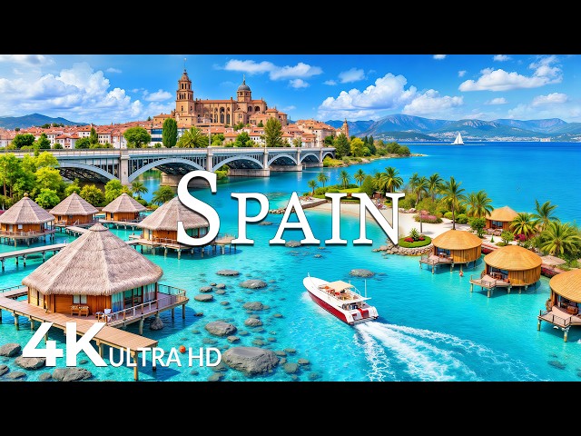 FLYING OVER SPAIN (4K UHD) – Soothing Music Along With Beautiful Nature Video - 4K Video ULTRA HD #8