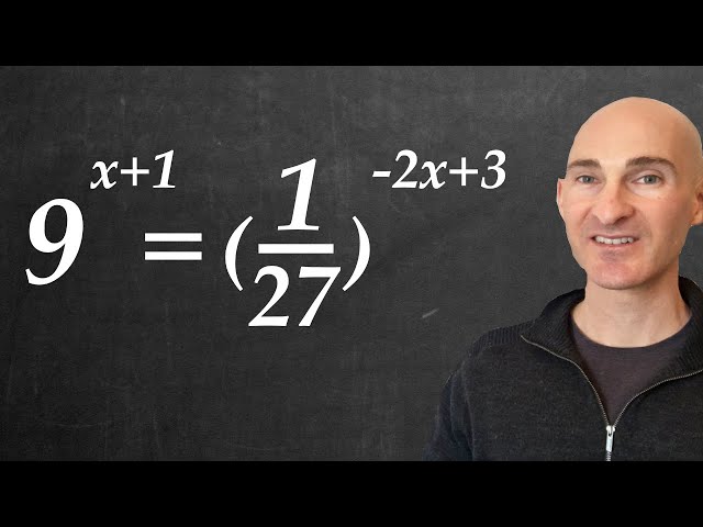 Solve an Exponential Equation by Getting Bases to be Equal