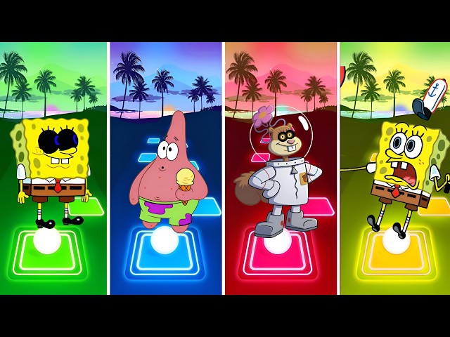 Tiles Hop Battle | Spongebob EXE VS Patrick Star VS Sandy EXE VS Spongebob