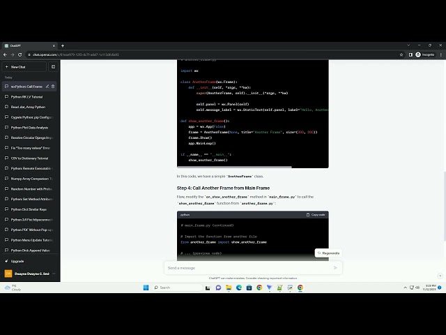 How to call a wxFrame from a different file in wxPython