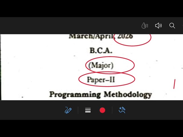 Programming methodologies major second paper 2026/ bca first year/ Barkatullah University