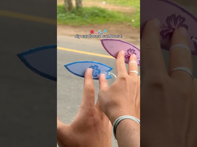 😍🫧🏄🏻‍♀️ Cardboard SURFboards 🐬🌊 DIY Summer Beach Craft Idea 🌺 Tutorial #diy #surf #craft