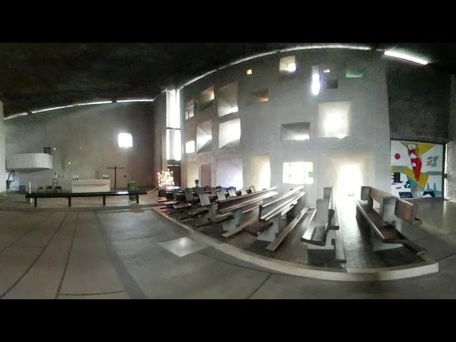 360 spherical video: Le Corbusier's Ronchamp Notre Dame Du Haut