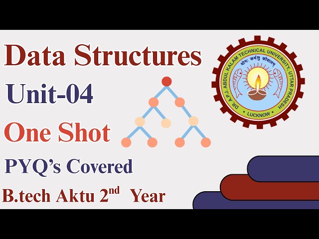 DATA STRUCTURES 🔥🔥| UNIT-04 | ONE SHOT REVISION WITH PYQ'S | SCORE 55+ MARKS | B.TECH AKTU 2ND YEAR