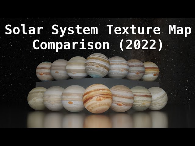 Solar System Texture Map Comparison 1 (2022)