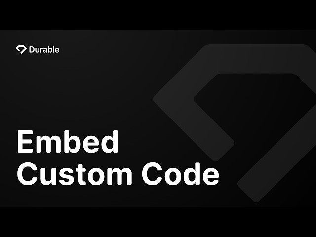 How to Embed code on Webpages | Durable